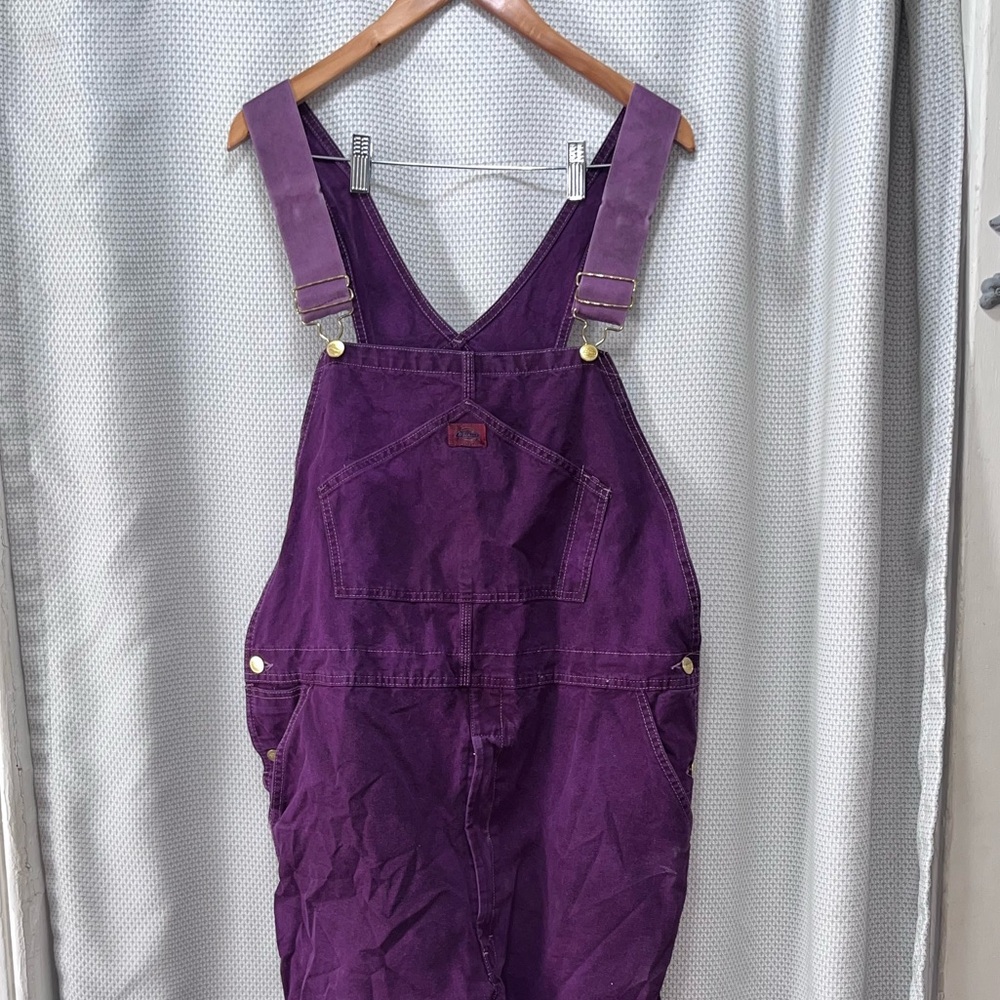Dickie’s Dyed Purple Overalls - Plum Coveralls - Funky Wario Costume. 38x32